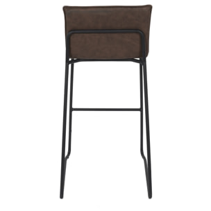 Chaise De Bar Warren Marron - Lot De 2