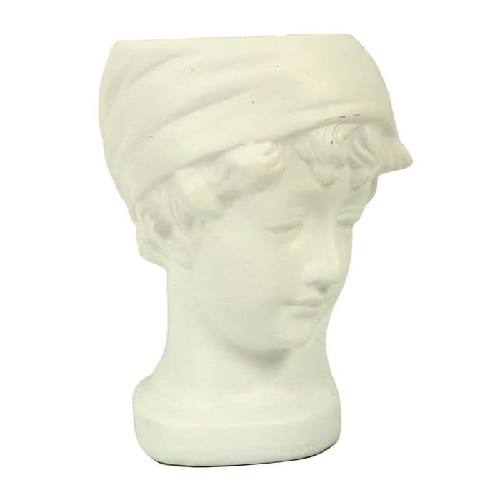 Portavaso Vacchetti in resina busto bianco cm17x12h22