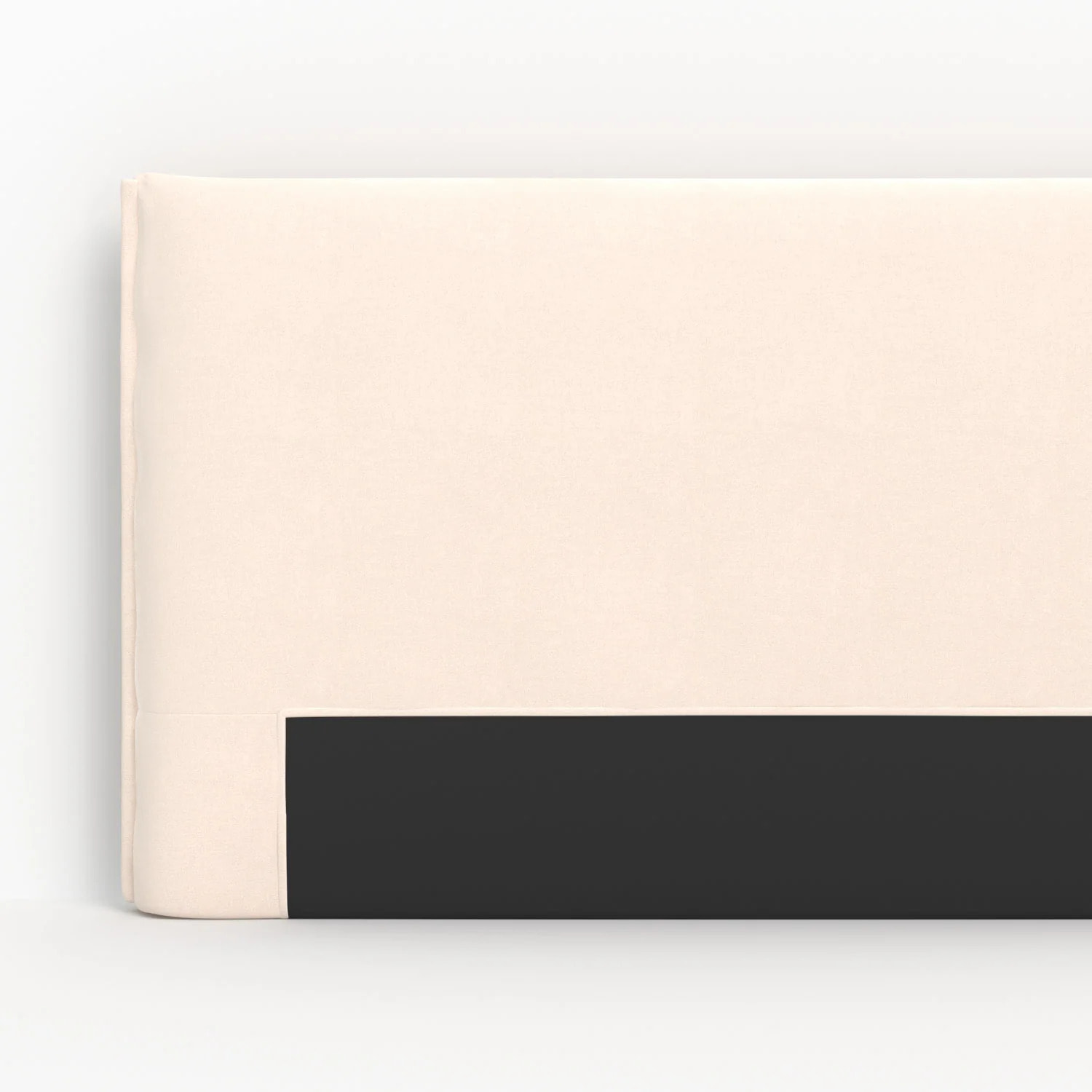 Tête de lit en tissu blanc déhoussable 160 cm - Safia