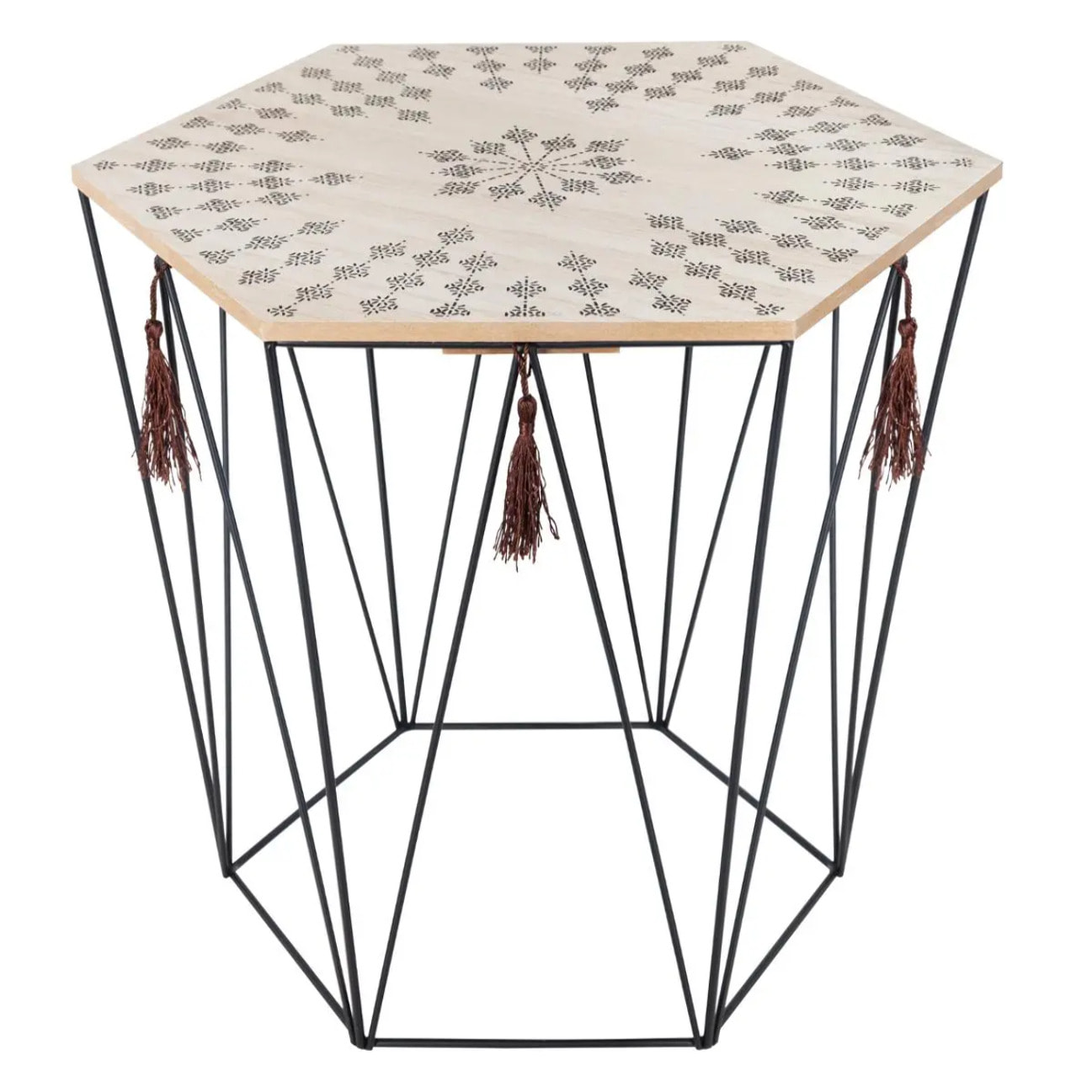 Table d'appoint "Kumi" noir 40x38cm