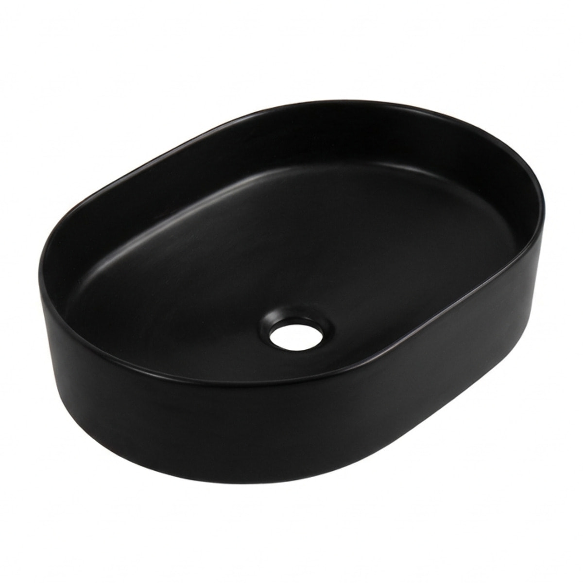 Vasque à poser ovale 50 x 36,5 x 12 cm sans trop-plein noir mat PixL (CEPX5037BKM)