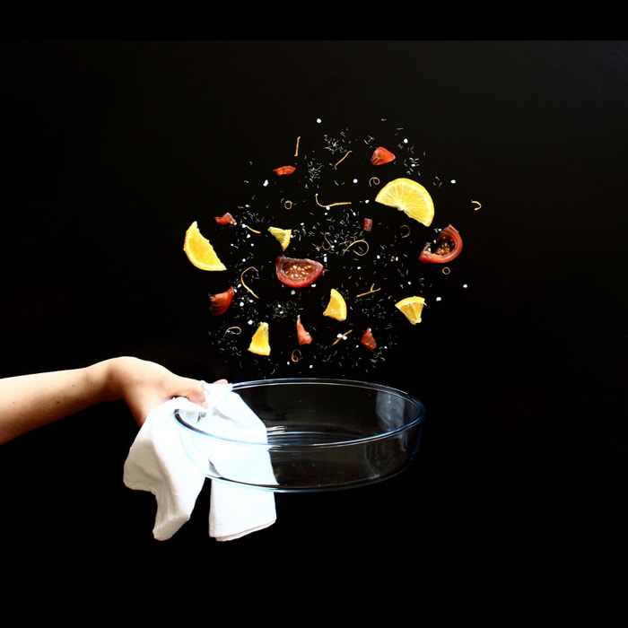 Lot de 2 plats à four ovale en verre 26cm et 35cm CRISTAL