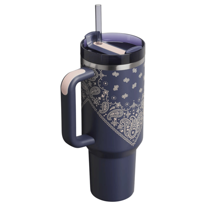 Botella de agua Isotermica - 1,18L - QUENCHER® H2.O FLOWSTATE™ TUMBLER - Blue Corn Paisley