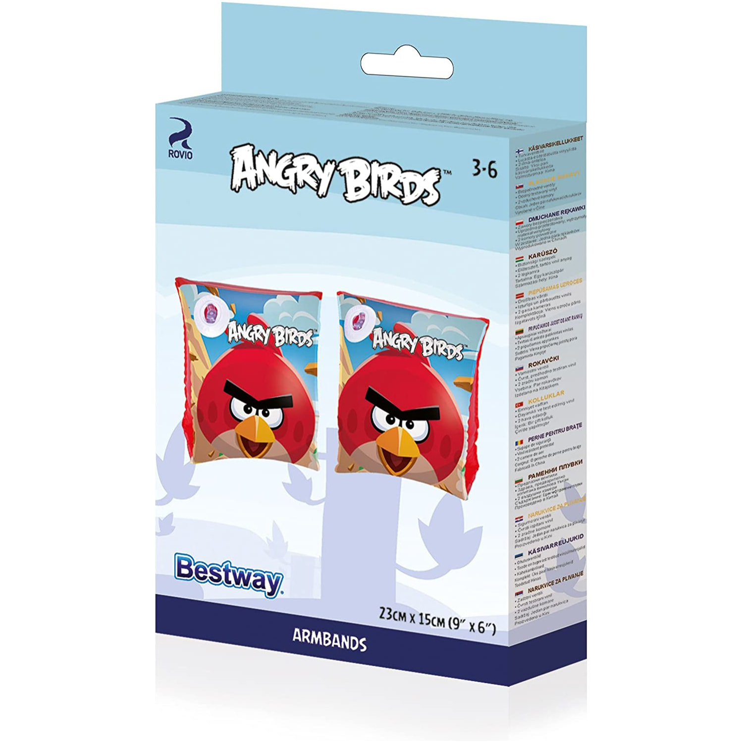 BRACCIALI INFLATIBILI ANGRY BIRDS 23x15 CM.