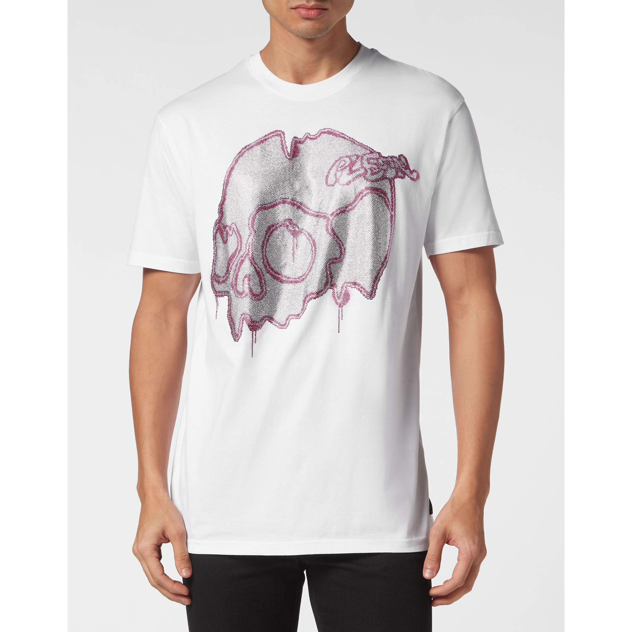 PHILIPP PLEIN Camiseta de cuello redondo y manga corta SKULL