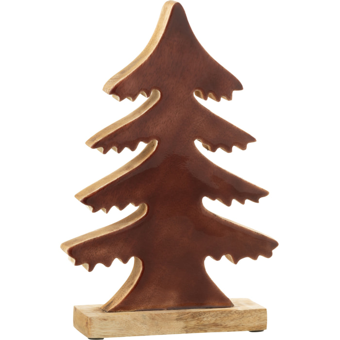 J-Line décoration Pin Sur Base Bois - bois - naturel/marron - medium
