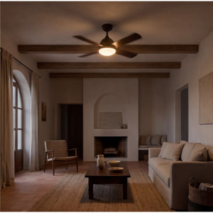 Forlight Ventilador IP20 Borneo E27 15W Marrón Wengue Madera haya