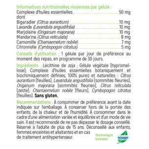NUTRI EXPERT - Aroma Sommeil - Complexe d'huiles essentielles 100% pures et naturelles - Facilite la détente et l'endormissement - Cure de 30 jours