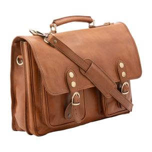 Borsa a mano  unisex In Vera pelle Made in Italy 25x38x10 cm