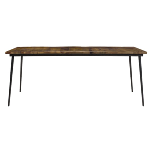 KIARA - Table à manger rectangulaire 200x100cm bois recyclé