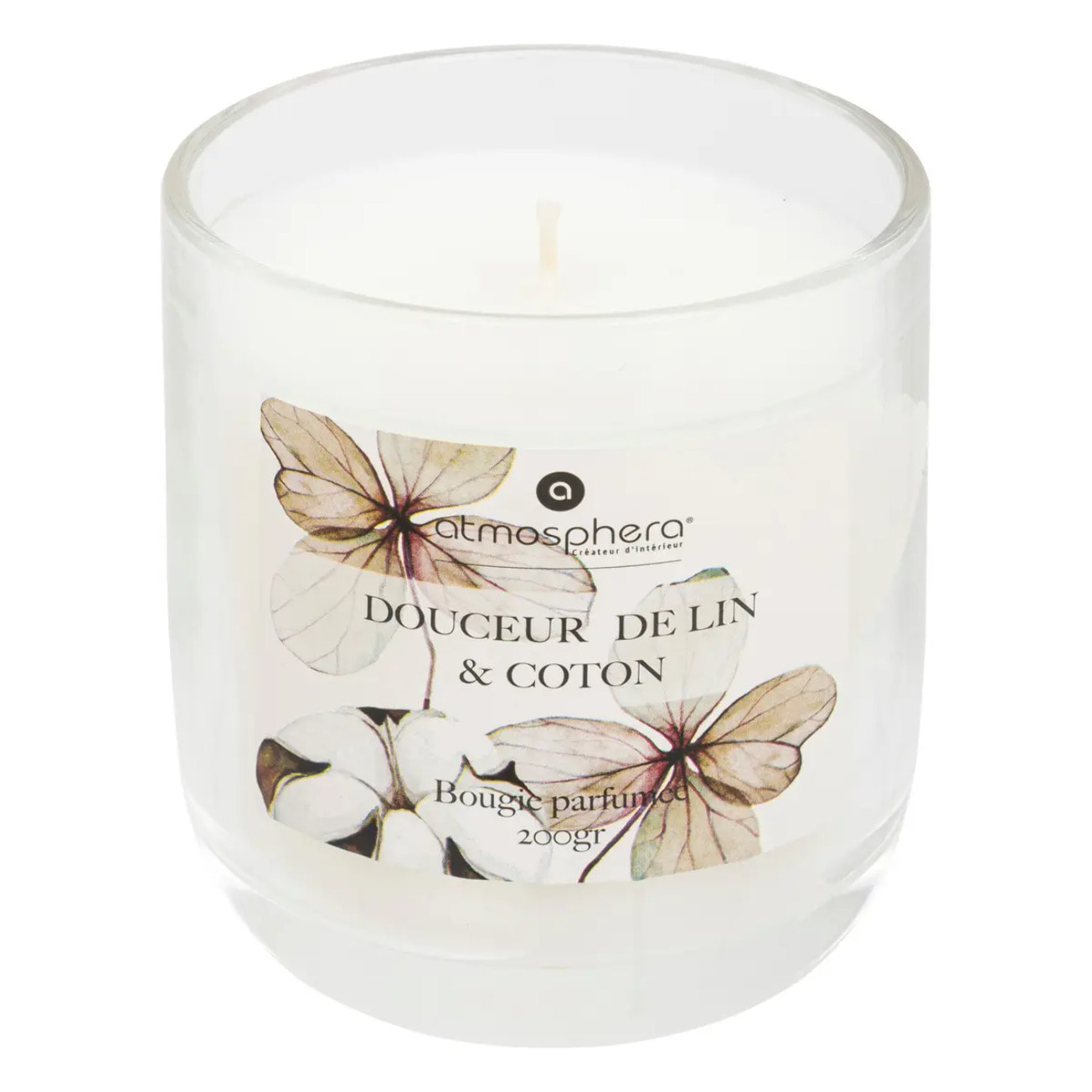 Bougie parfumée cloche "Oudy" 200g fleur de coton