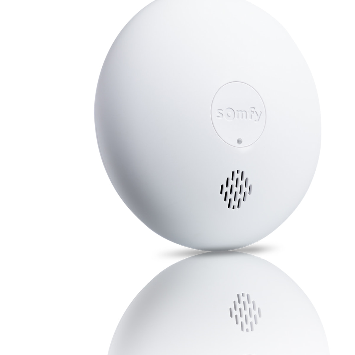 Détecteur de fumée connecté, Sirène 85dB, Compatible Somfy Home Alarm, et Somfy One (+), Blanc