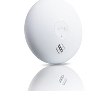 Détecteur de fumée connecté, Sirène 85dB, Compatible Somfy Home Alarm, et Somfy One (+), Blanc