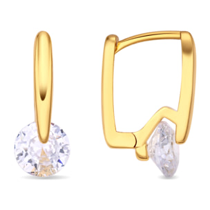 Pendientes Loranli acabado oro amarillo 18k