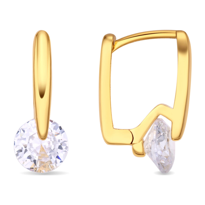 Pendientes Loranli acabado oro amarillo 18k
