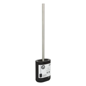 Brosse WC métal "Siliflex" noir