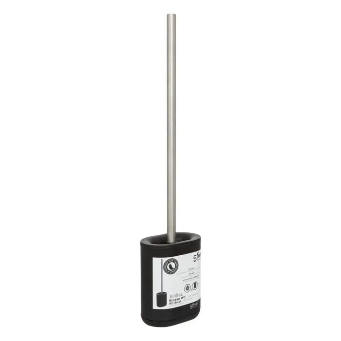 Brosse WC métal "Siliflex" noir