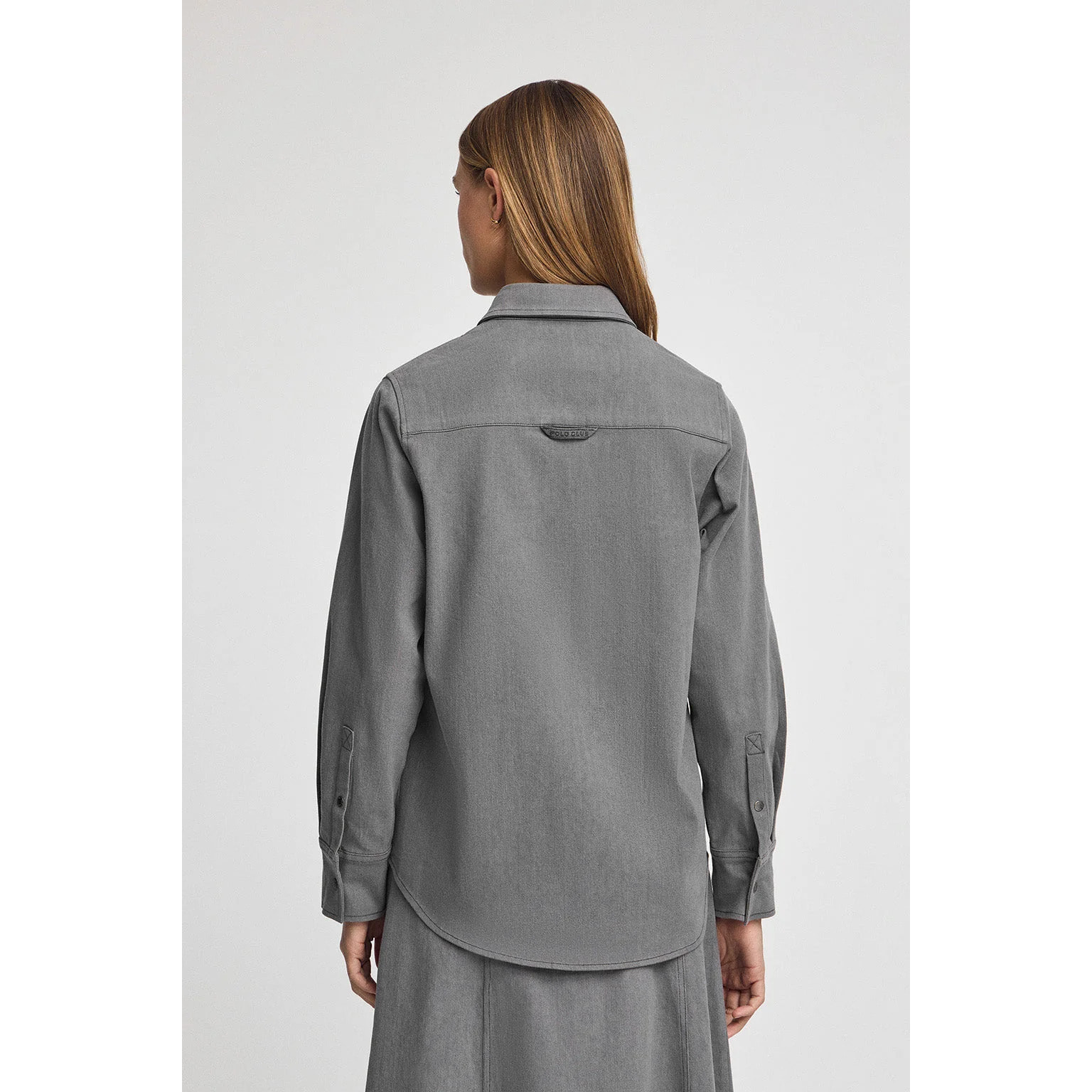 Camisa vaquera gris de corte relajado