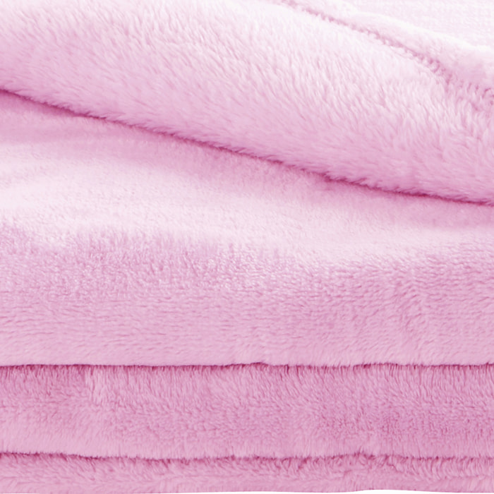 Couverture enfant en microfibre - Rose Clair