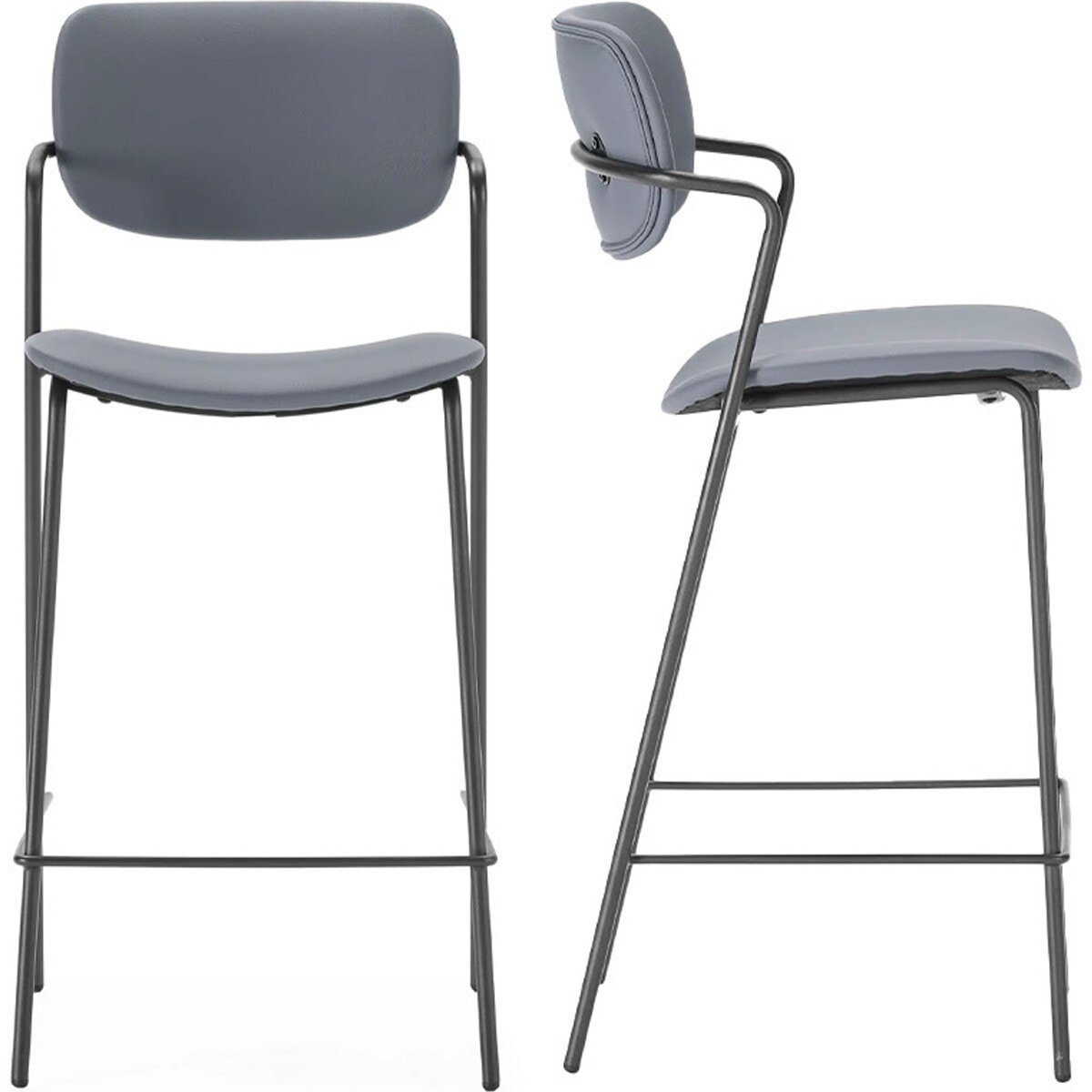 Lot de 2 tabourets en simili - SKANDI