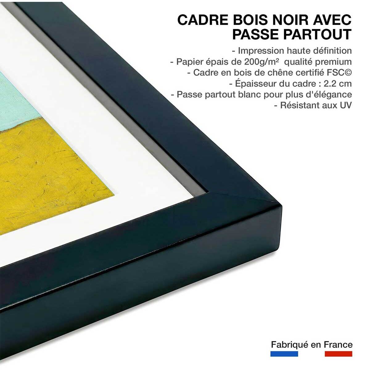 Affiche Les Tournesols par Vincent van Gogh Affiche sous cadre noir