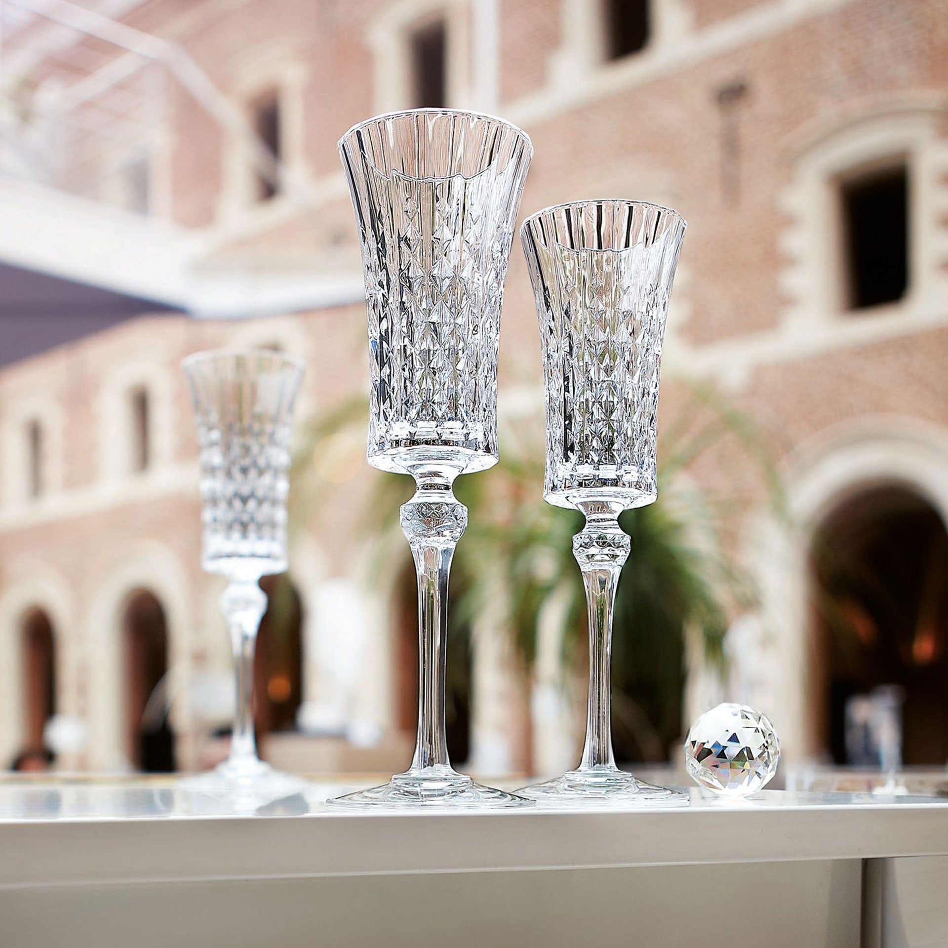 6 flute da champagne 15cl Lady Diamond - Cristal d'Arques