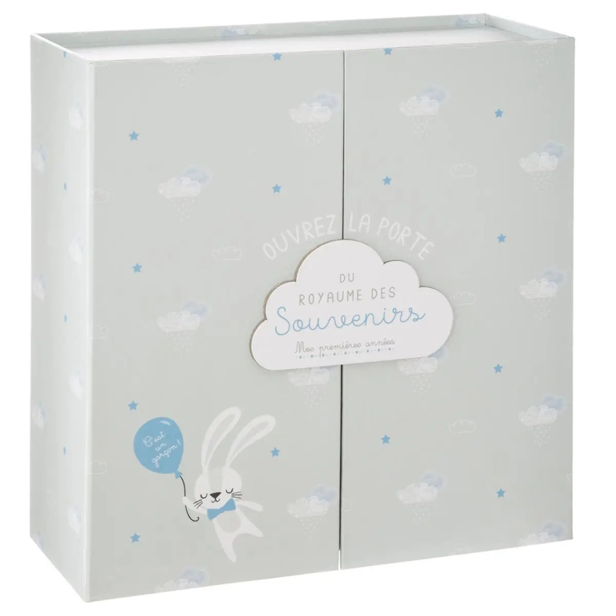 Coffret de naissance souvenirs nuage 9 tiroirs PPR
