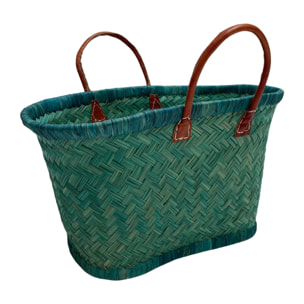 Panier artisanal de Madagascar - Aravola MM Turquoise