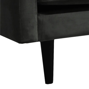 Canapé 3 places "Candice" - vert kaki - velours