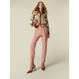Oltre - Pantalones chinos en tejido técnico - Rosa