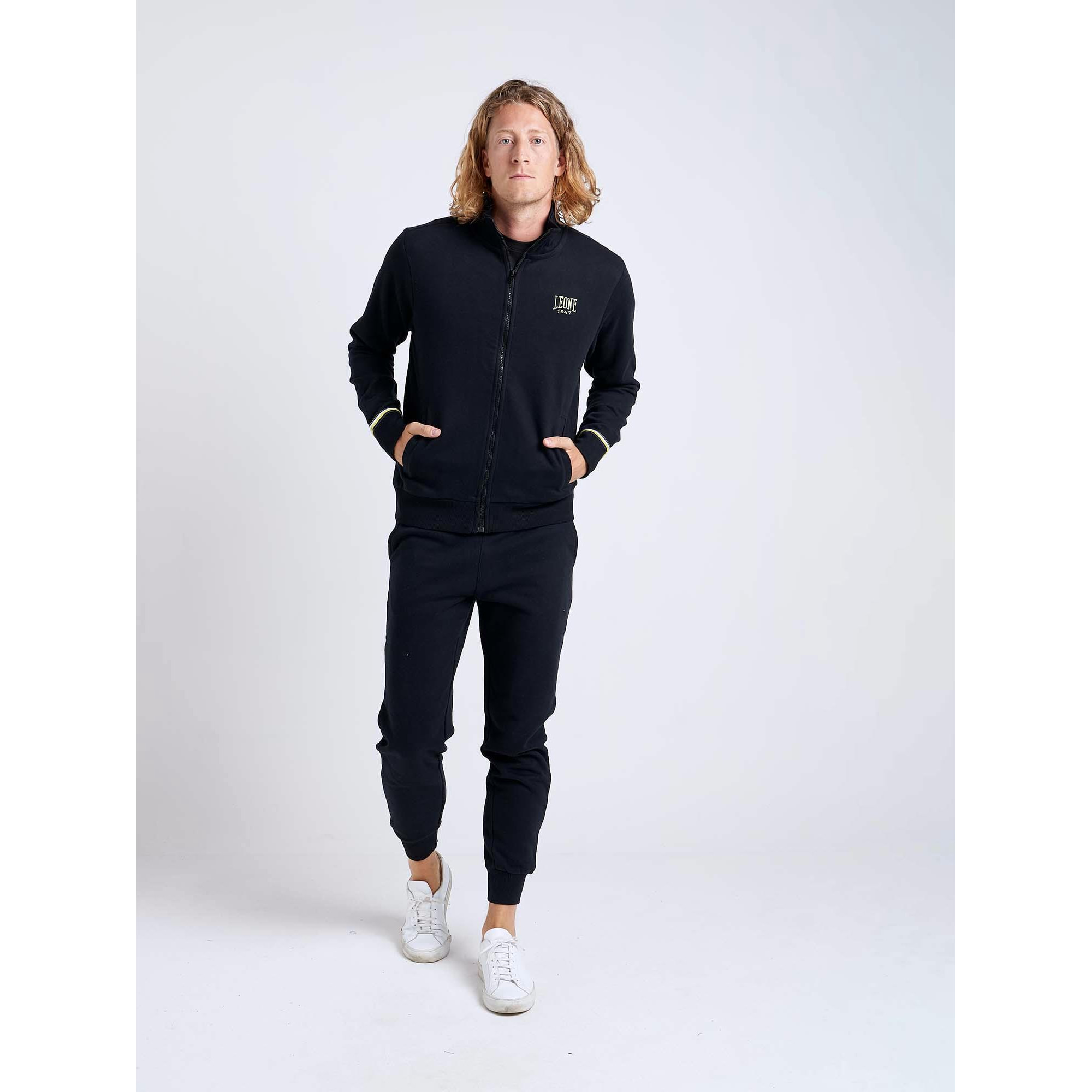 Tuta uomo collo in piedi e zip College Ash