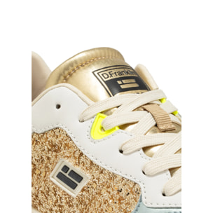 Zapatillas Deportivas Mujer Court Basic Glitter Oro