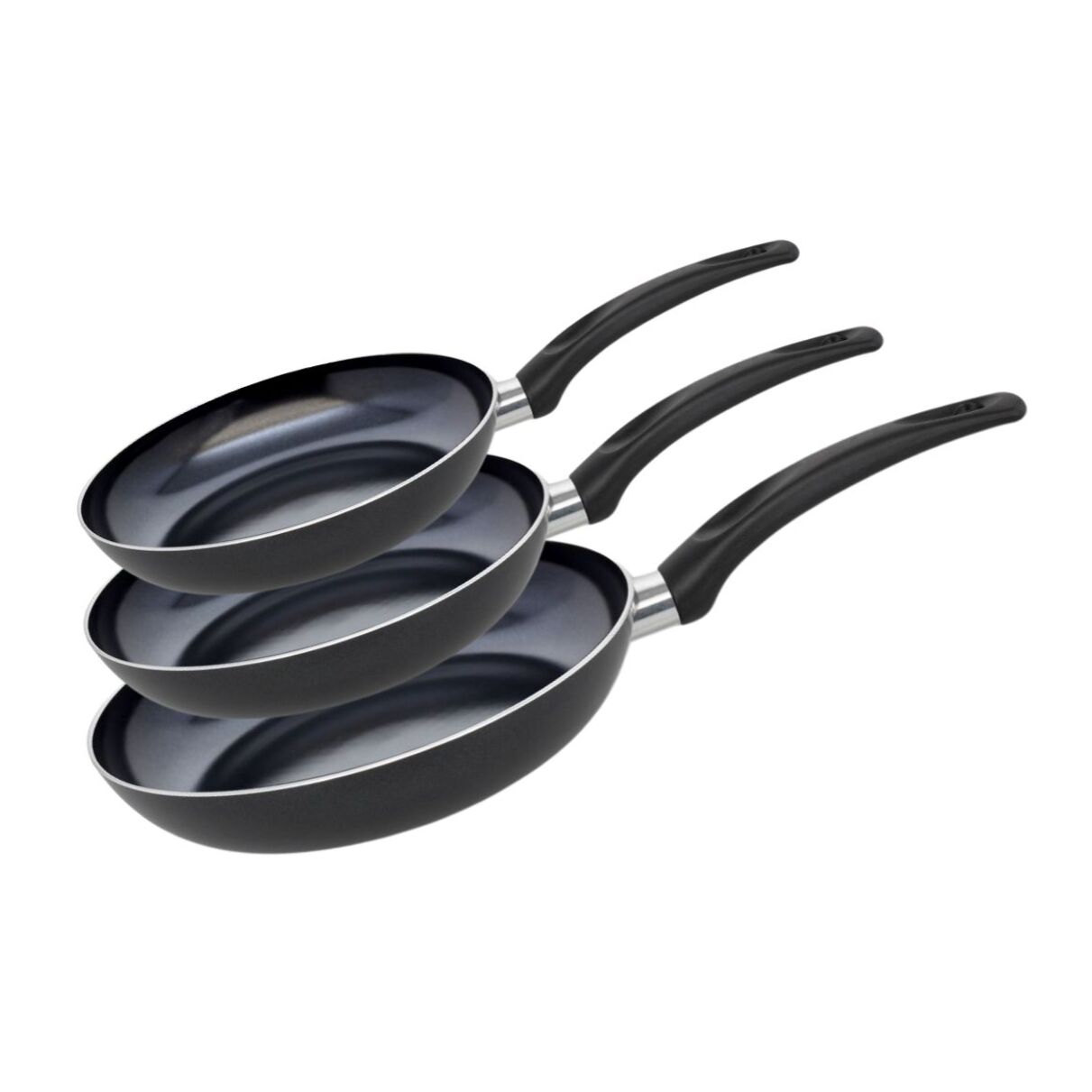 Set de 3 Poêles céramique sans PFAS et 3 couvercles Elo Prima Cucina
