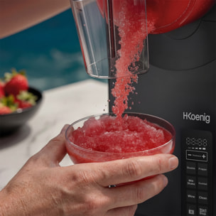 Máquina de granizados SLH800 H.Koenig 2,5L | Granizadora para slush, frappé, milkshakes y cócteles helados | 5 programas | Compatible con bebidas frozen