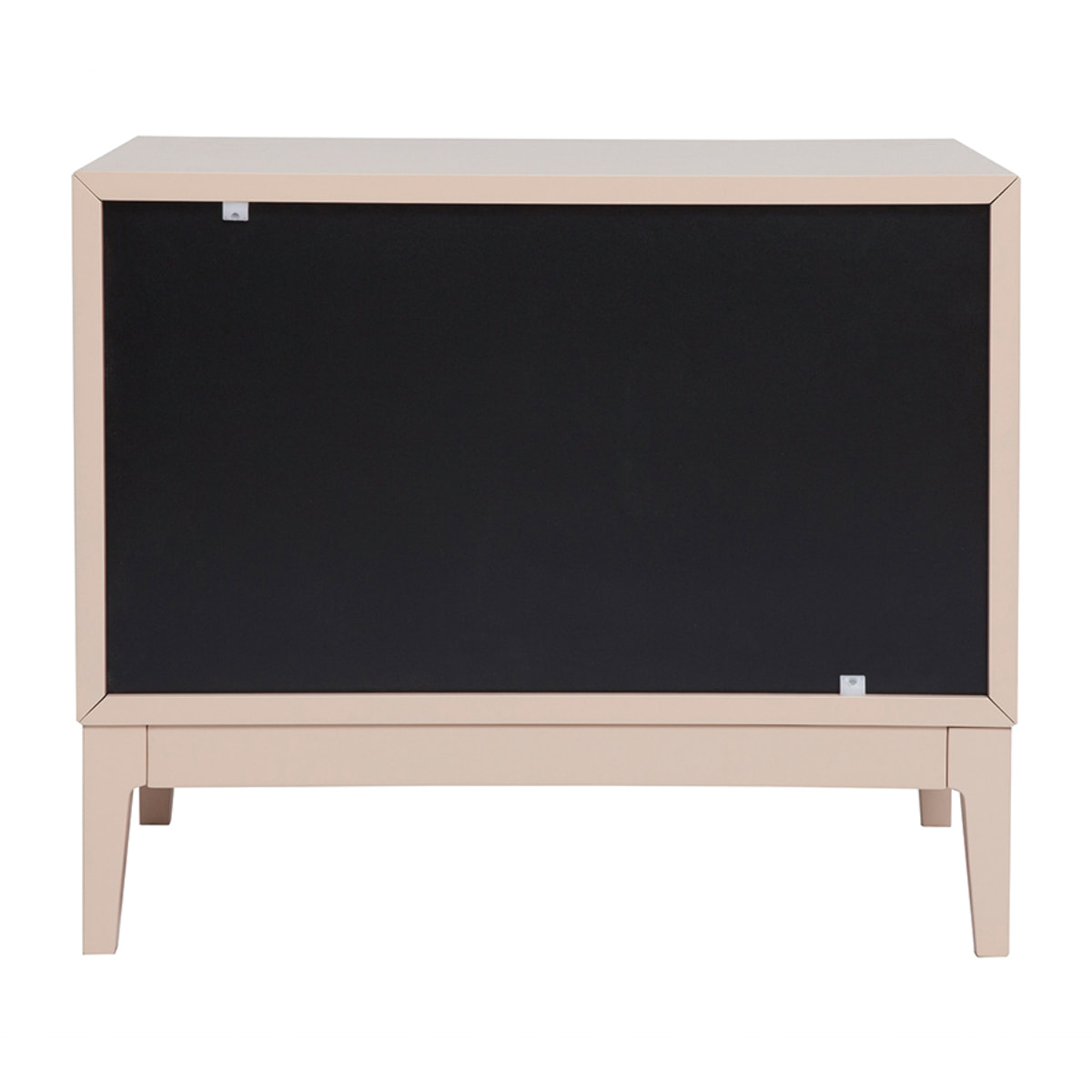 Table de chevet rose poudré et métal doré avec rangements GIANA