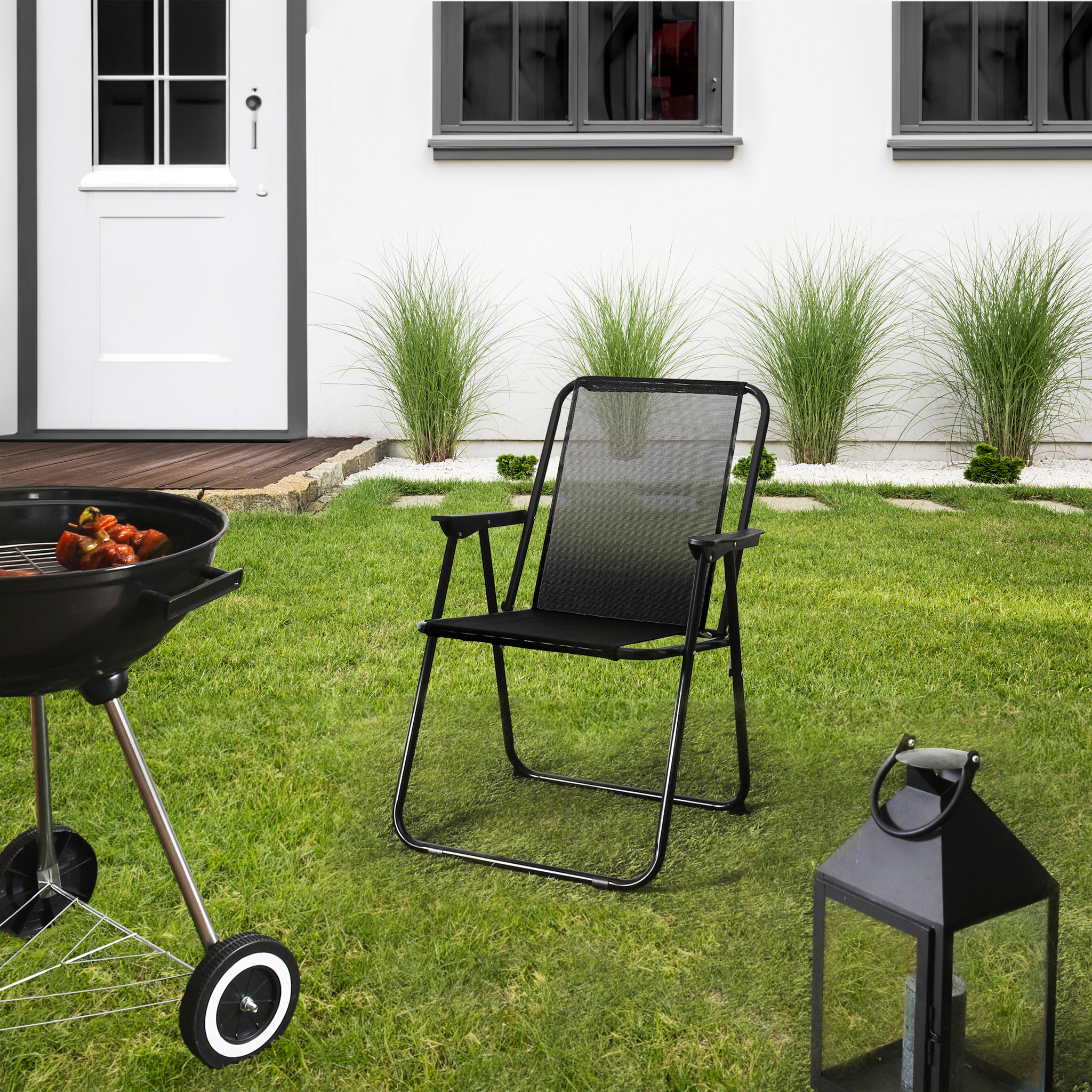 Chaise Pliante Noir Gm