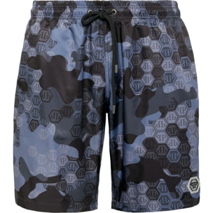 PHILIPP PLEIN Swim Trunks CAMOUFLAGE
