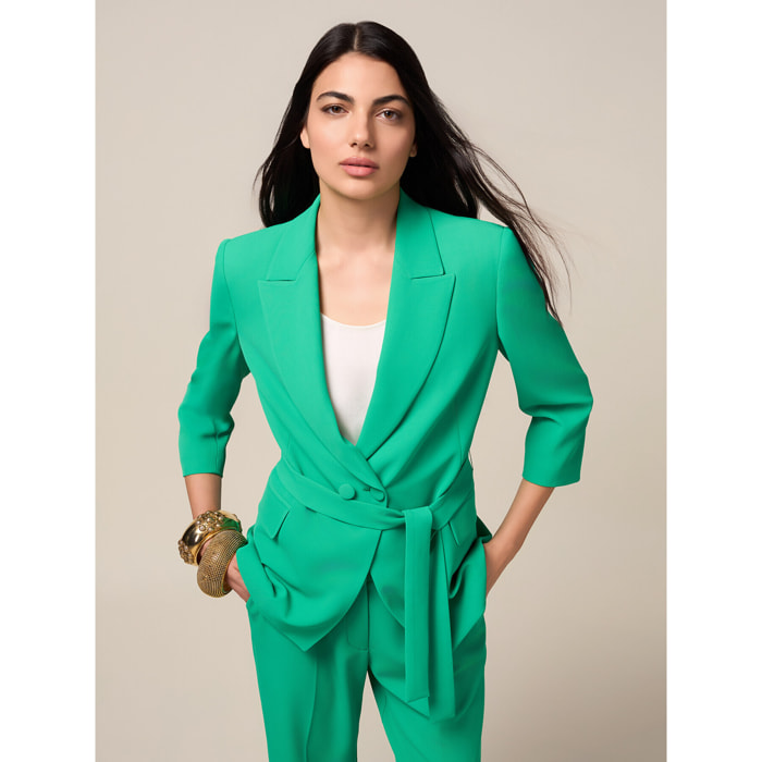 Oltre - Blazer doppiopetto con fusciacca - Verde