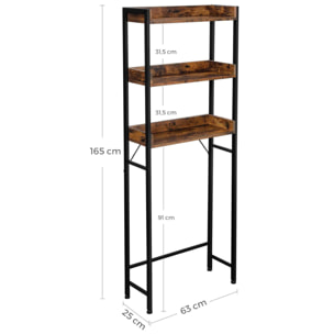 Scaffale bagno sopra WC stile industriale rustico BTS002B01V1