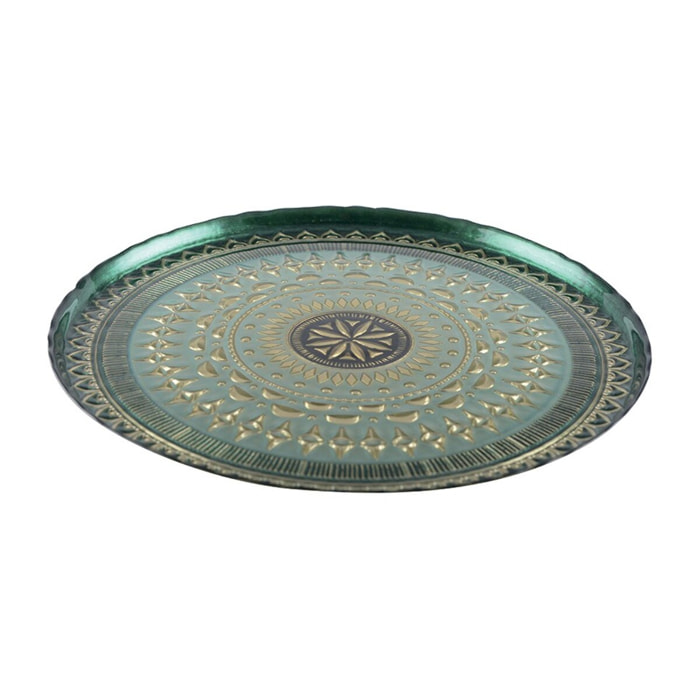 Plat a tarte vert et noir 32.5cm - coachella