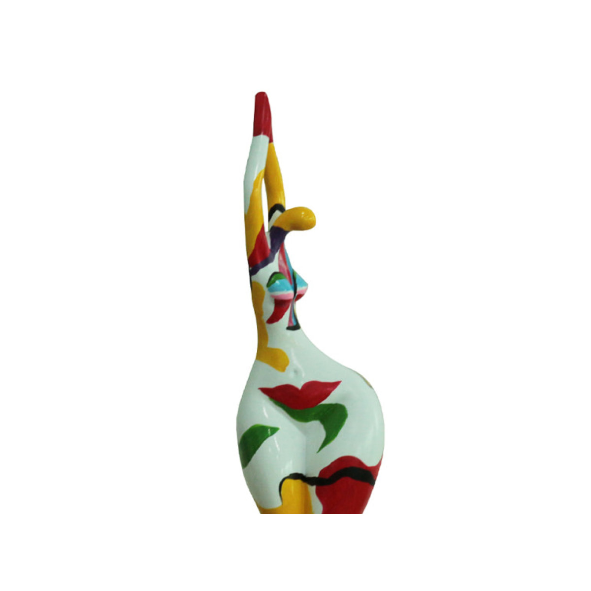 Statue femme en résine avec peinture multicolore H61cm - SPOSA 02