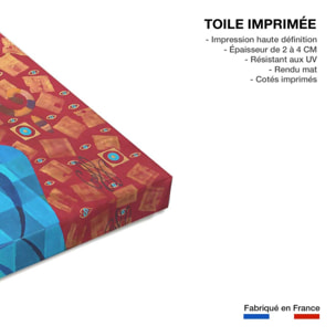 Tableau voyage en terre de bouddha Toile imprimée