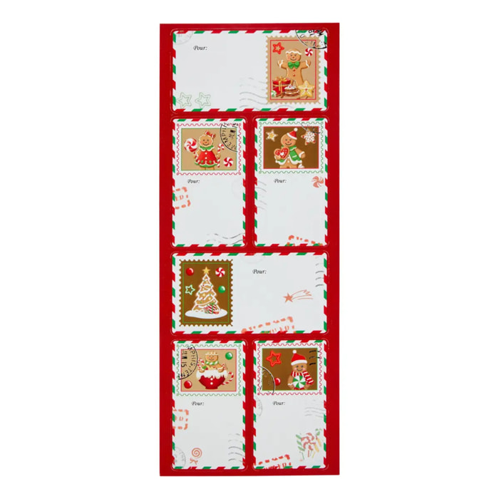 ETIQUETTES PQT KDO TIMBRES X6
