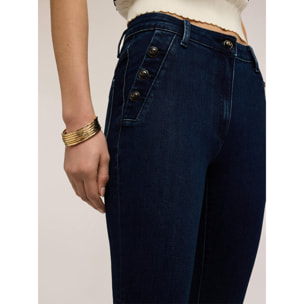 Motivi - Jeans skinny con botones decorativos - Azul
