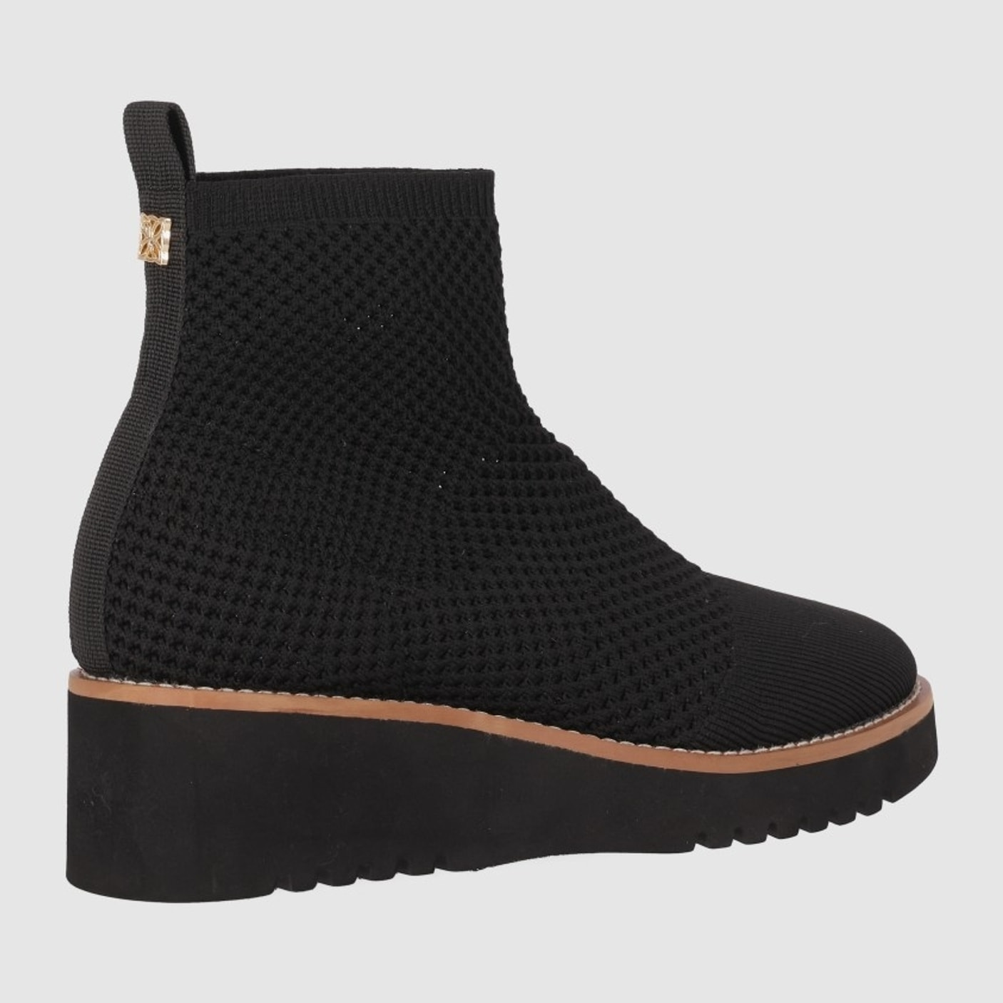 Botines de Tejido - Negro - Tacón: 6 cm