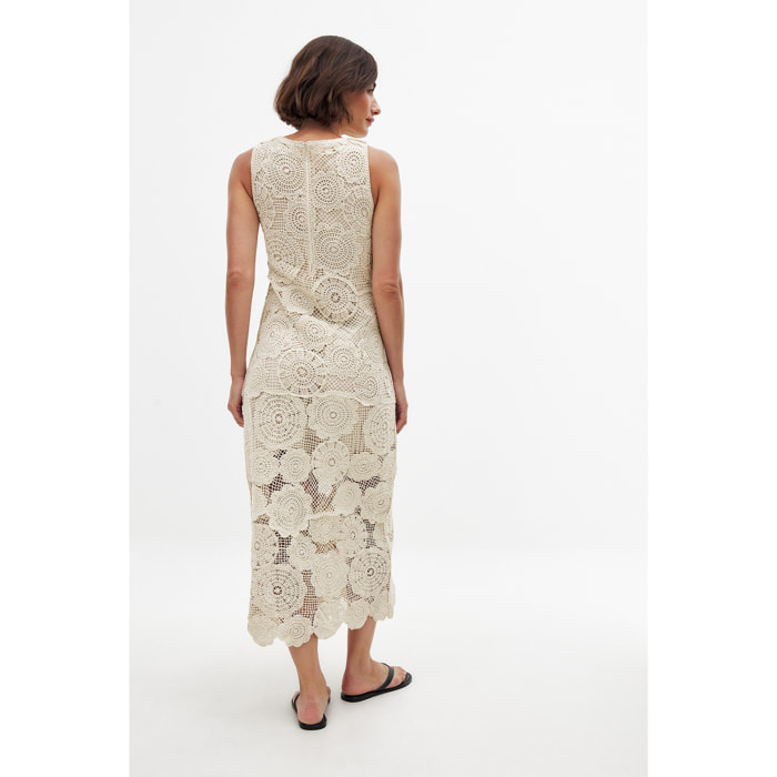 Knitted Crochet Midi Dress Vestiti in maglia Nakd