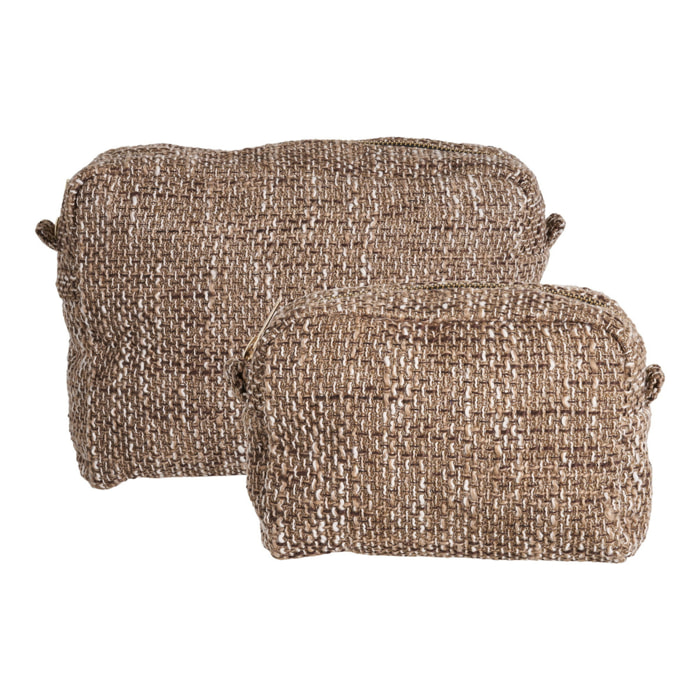 Borse da Toilette Safi Brown Mix — Set di 2