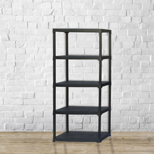 Estantería 5 baldas de plástico en polipropileno 900x400x1760 mm.