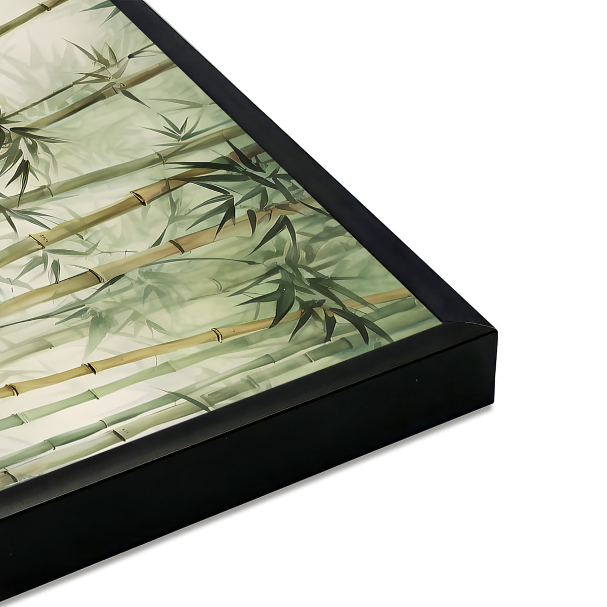 Affiche encadrée bambous Affiche + cadre en métal - Noir