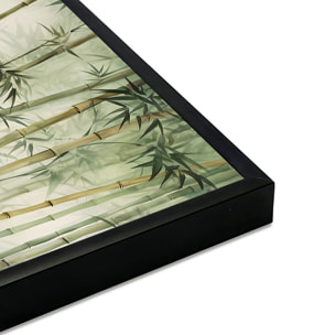 Affiche encadrée bambous Affiche + cadre en métal - Noir